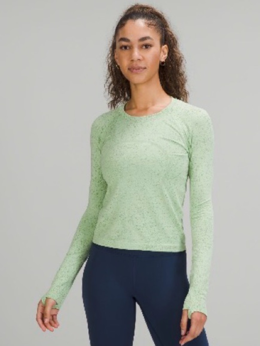 lululemon athletica Light Green Short-Sleeve Athletic Tee